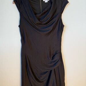 Helmut Lang Brown Silk Cocktail Dress